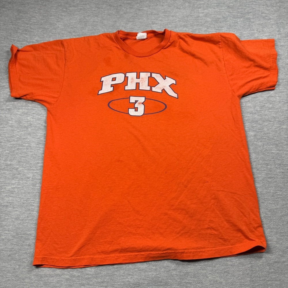 Fruit of the Loom T-Shirt Men XL Orange Phoenix PHX 3 Basketball Graphic Tee Cre